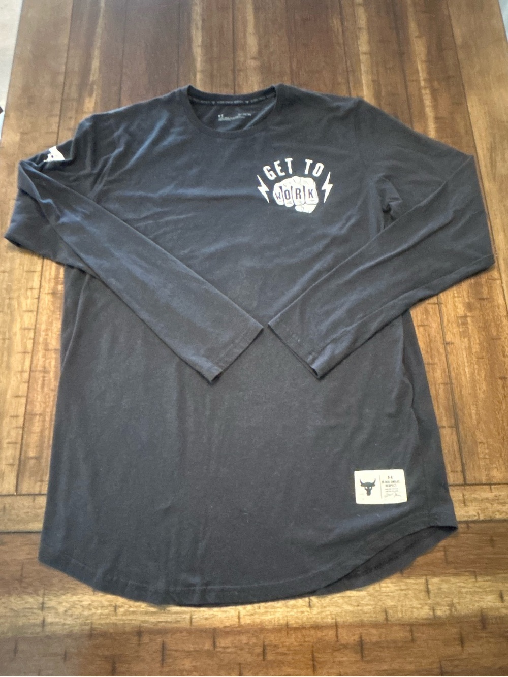 Under Armour Project Rock “Get To Work” Long Sleeve Shirt XL